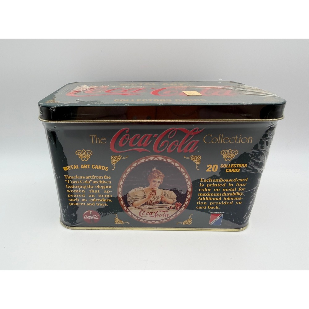 1994 Coca-Cola Metal Art Collection 20 Collectors Cards Tin Set Collect-A-Card